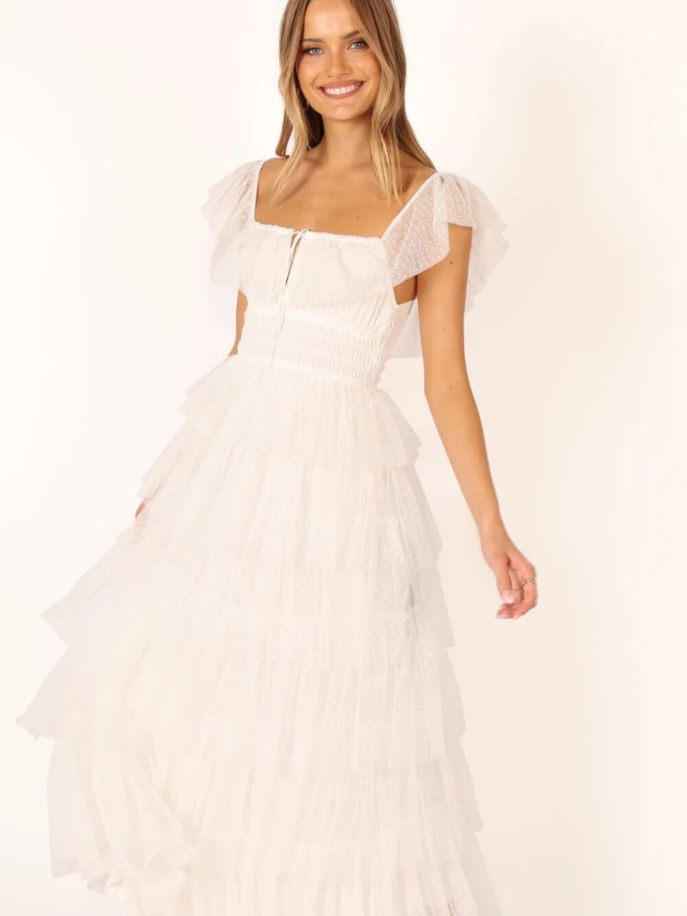 ✨ Petal & Pup Belle Maxi Dress Medium Off White NWT